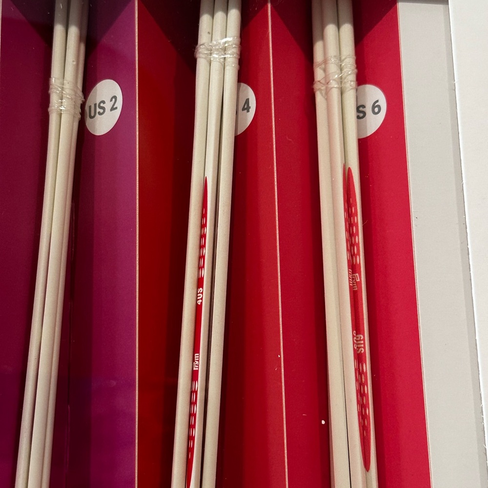 PRYM Ergonomics Double Point Knitting Needles 4 sets 20 Count Sizes 1,2,4,6 - Picture 3 of 3